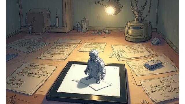 Boceto de concepto inicial de videojuego, menos desarrollado